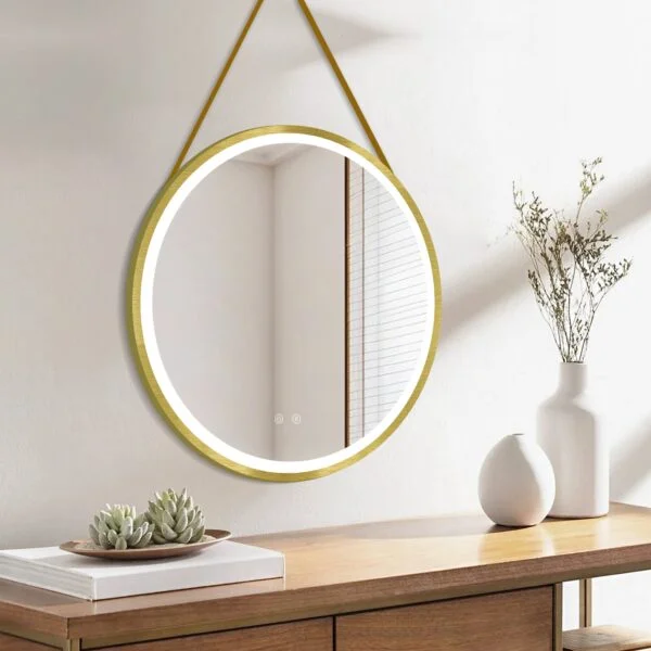 Espejo BiLED Olympus – espejo de baño redondo con luz LED cálida y fría (BiLED) (vista 3)